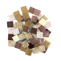 Maroon & Tan Patchwork Tile Mix