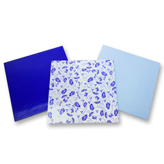 8x8 Dark Blue Opalescent Glass Pack 3pcs