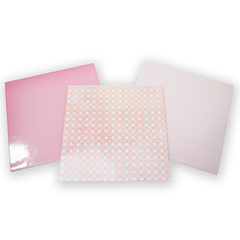 8x8 Red & Pink Opalescent Glass Pack 3pcs