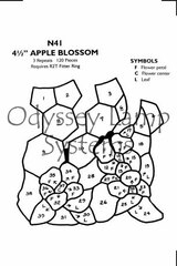 Odyssey Lamp Pattern: 4 1/2" APPLE BLOSSOM