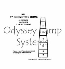 Odyssey Lamp Pattern: 7" GEOMETRIC DOME