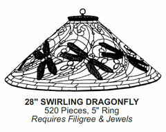 Odyssey Lamp Pattern: 28" SWIRLING DRAGONFLY