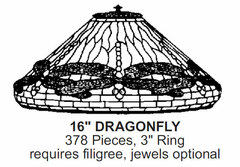 Odyssey Lamp Pattern: 16" DRAGONFLY