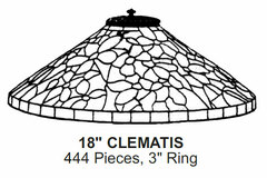 Odyssey Lamp Pattern: 18" CLEMATIS