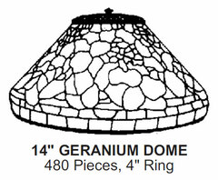 Odyssey Lamp Pattern: 14" GERANIUM