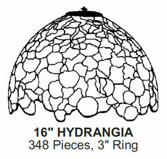 Odyssey Lamp Pattern: 16" HYDRANGEA