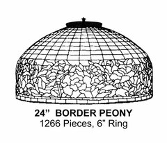 Odyssey Lamp Pattern: 24" BORDER PEONY